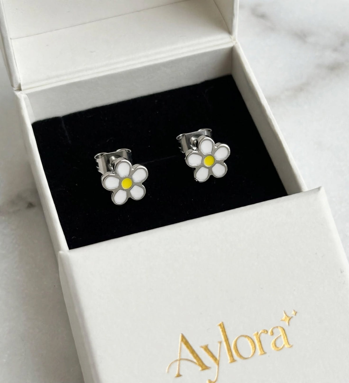 Kids Daisy Flower Stud Earrings