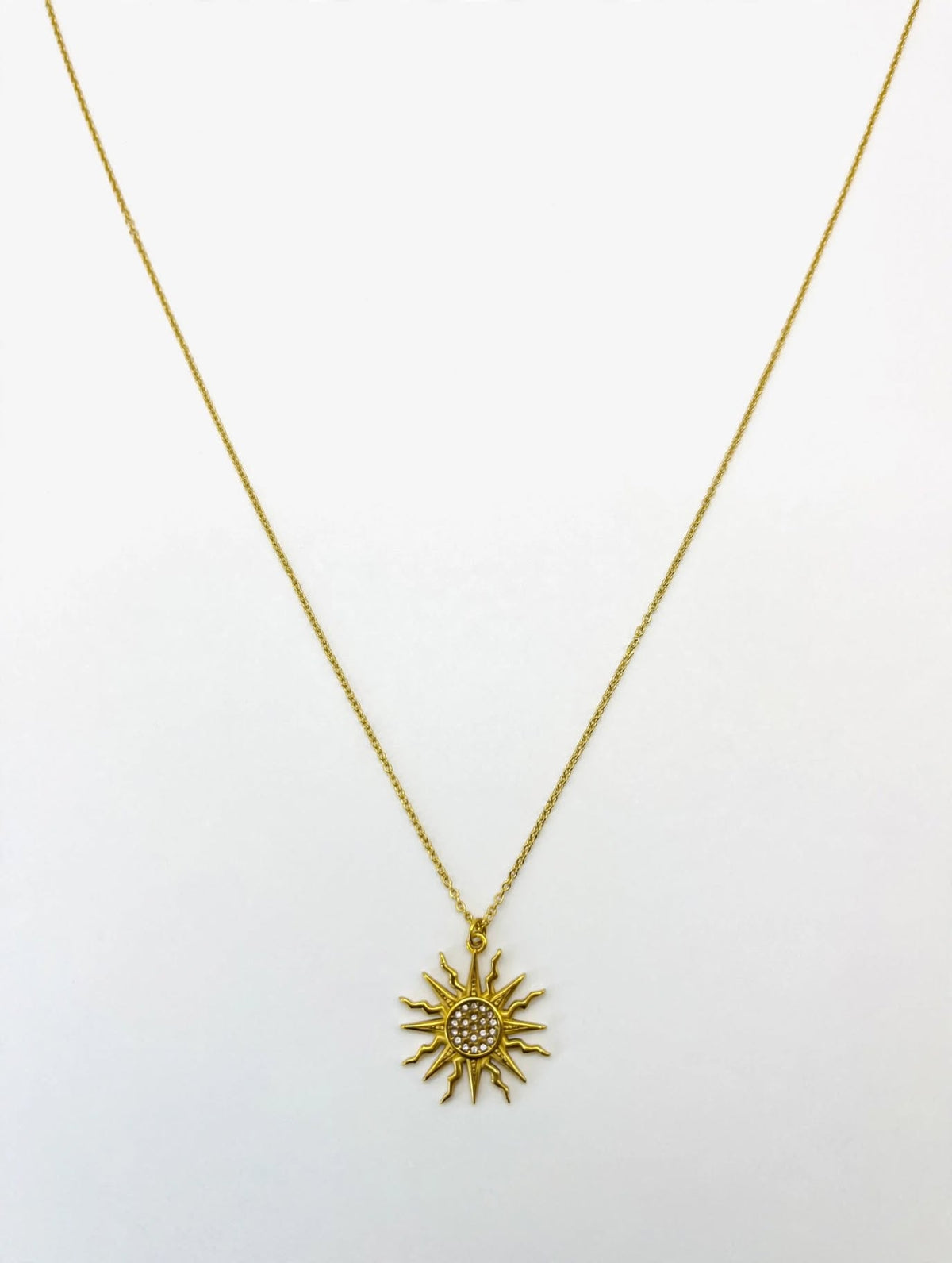 Sun Pendant & Gold chain Necklace