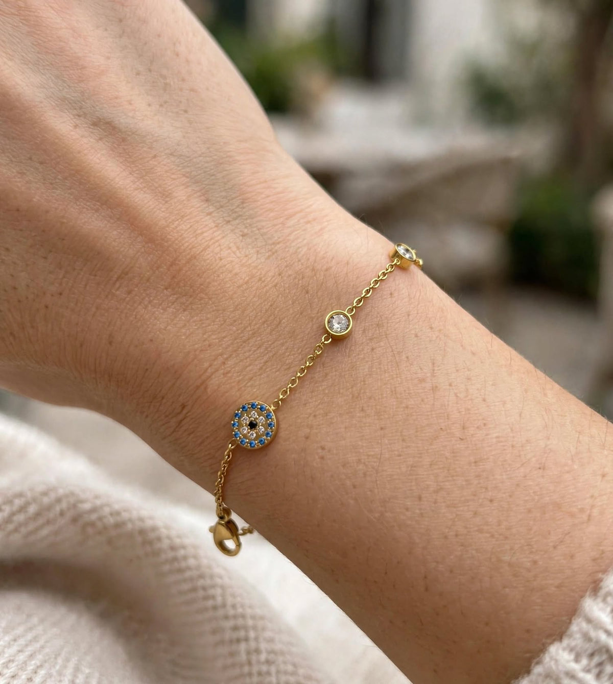 Evil Eye Gold Bracelet