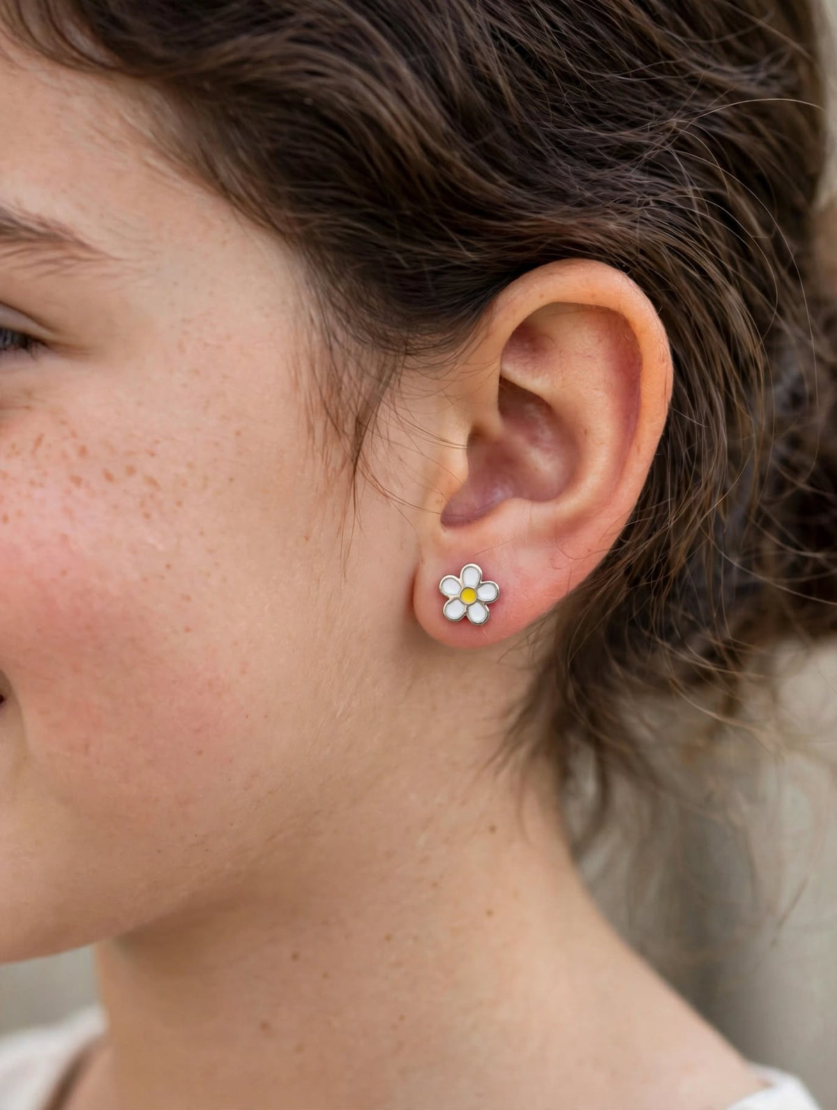 Kids Daisy Flower Stud Earrings
