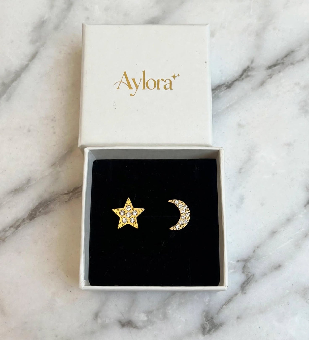 Mini Star/Moon Gold  Stud Earrings