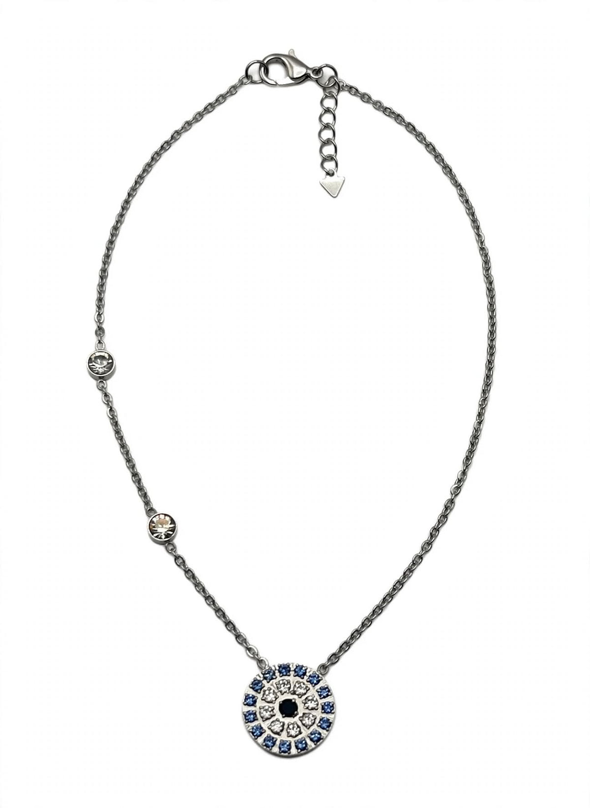 Evil Eye Pendant & Silver Necklace
