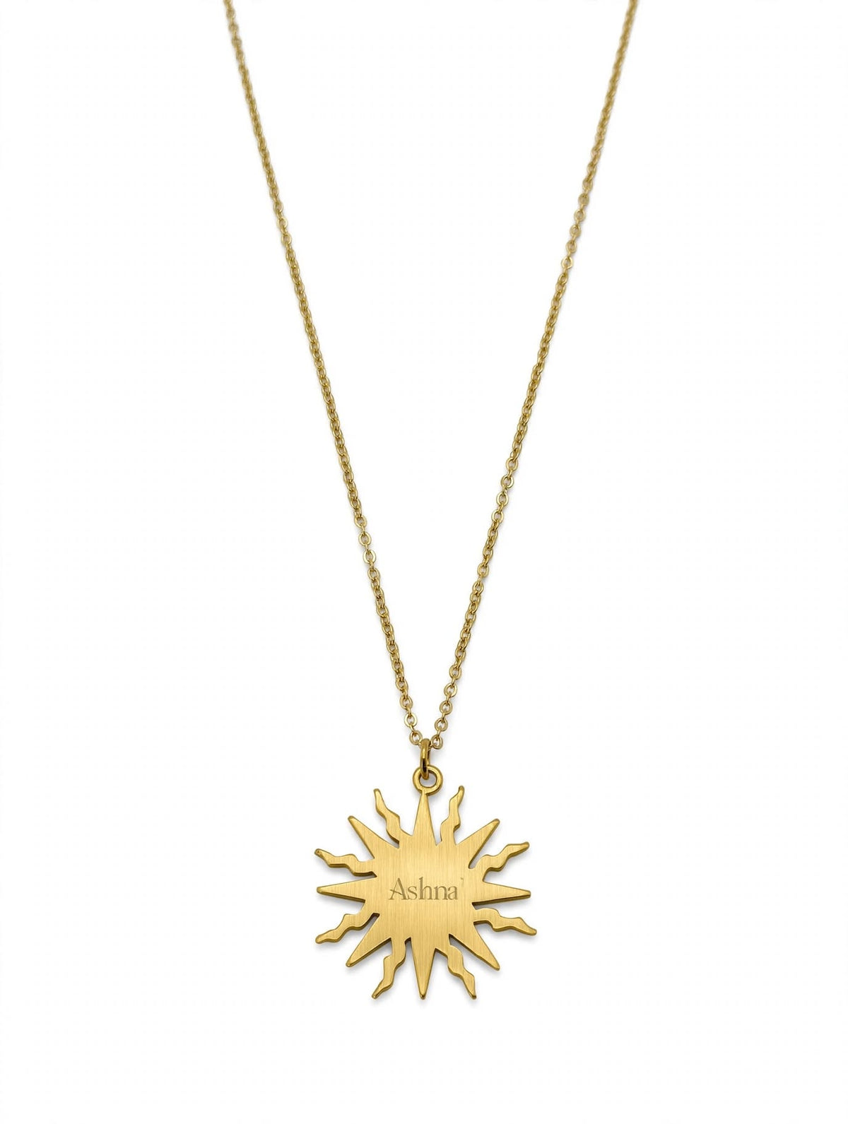 Sun Pendant & Gold chain Necklace